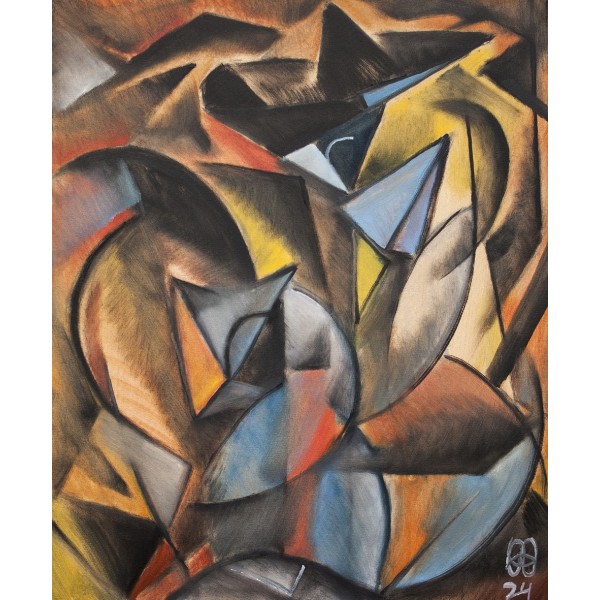 Człowiek w czarnym kapeluszu i pies