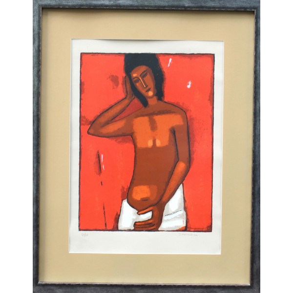 Akt na czerwonym tle, eg. 49/50