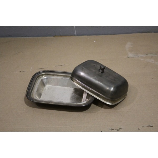 Maselniczka posrebrzana mosiężna + Mosiężny moździeż